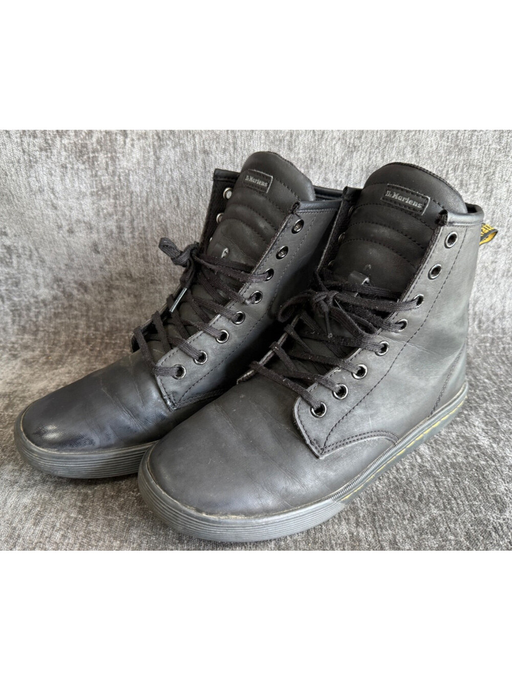 Dr. Martens Sheridan Black Leather High Top Boots Sneakers Womens Size 8 EU 39